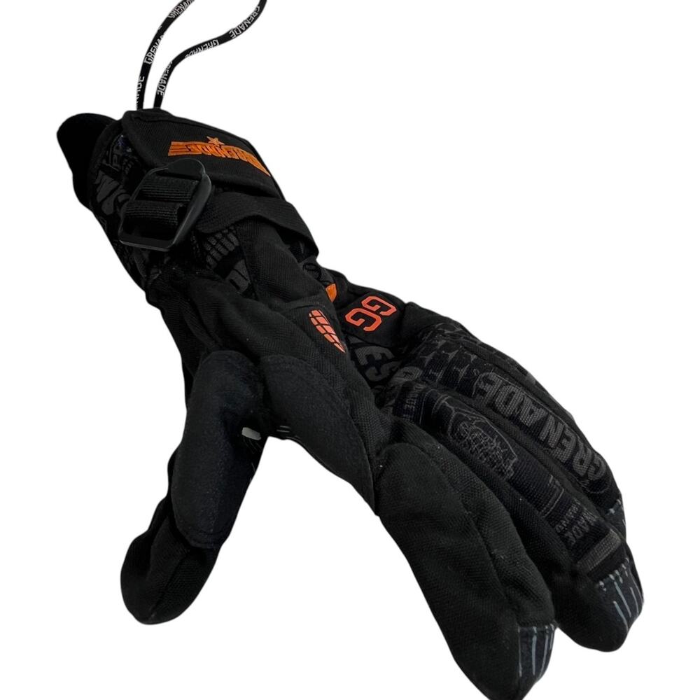 Grenade Ski Snowboard Gloves Black Orange Winter Insulated Medium - Picture 6 of 8